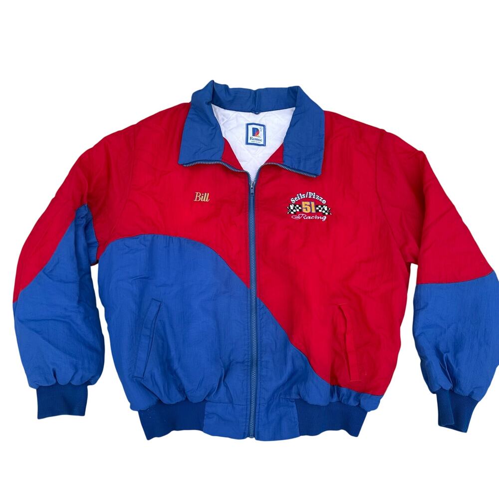 Vintage Rennoc Coat Jacket Blue Red Seils / Pizzo Racing “Bill” Mens Size XL